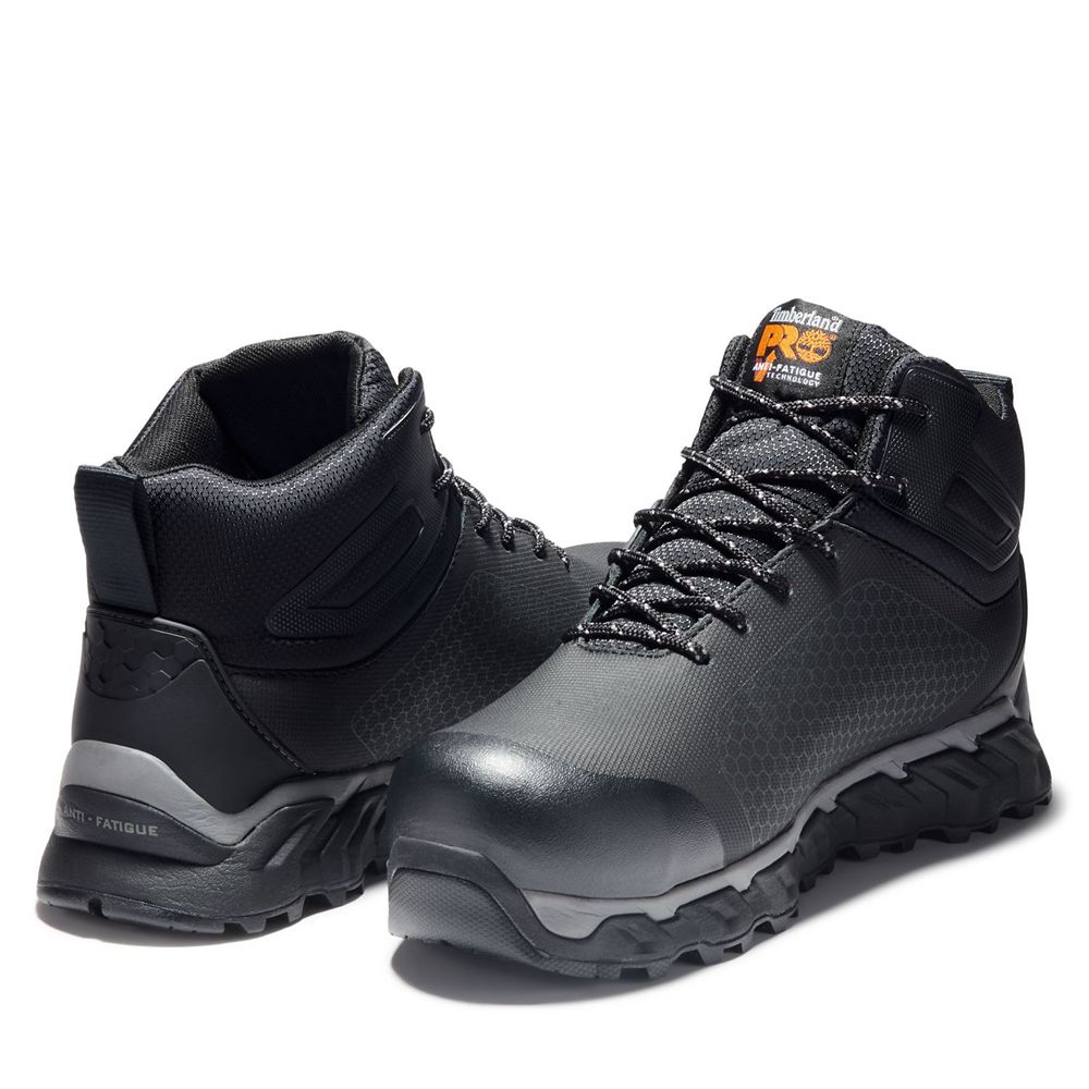 Bocanci De Muncă Timberland Barbati Negrii - Pro® Ridgecomp Toe - Romania - UTKQVR407